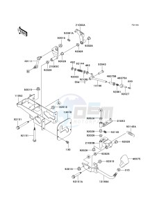 KAF 620 P [MULE 4000] (P9F-PAF) PAF drawing SHIFT LEVER-- S- -