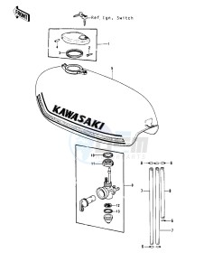 KH 250 A S(A5-S) drawing FUEL TANK -- KH250-A5- -