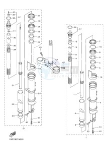 FJR1300A FJR1300A ABS (1MCG 1MCH) drawing FRONT FORK