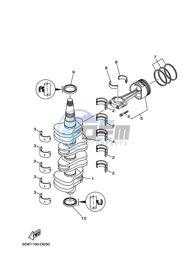 CRANKSHAFT--PISTON