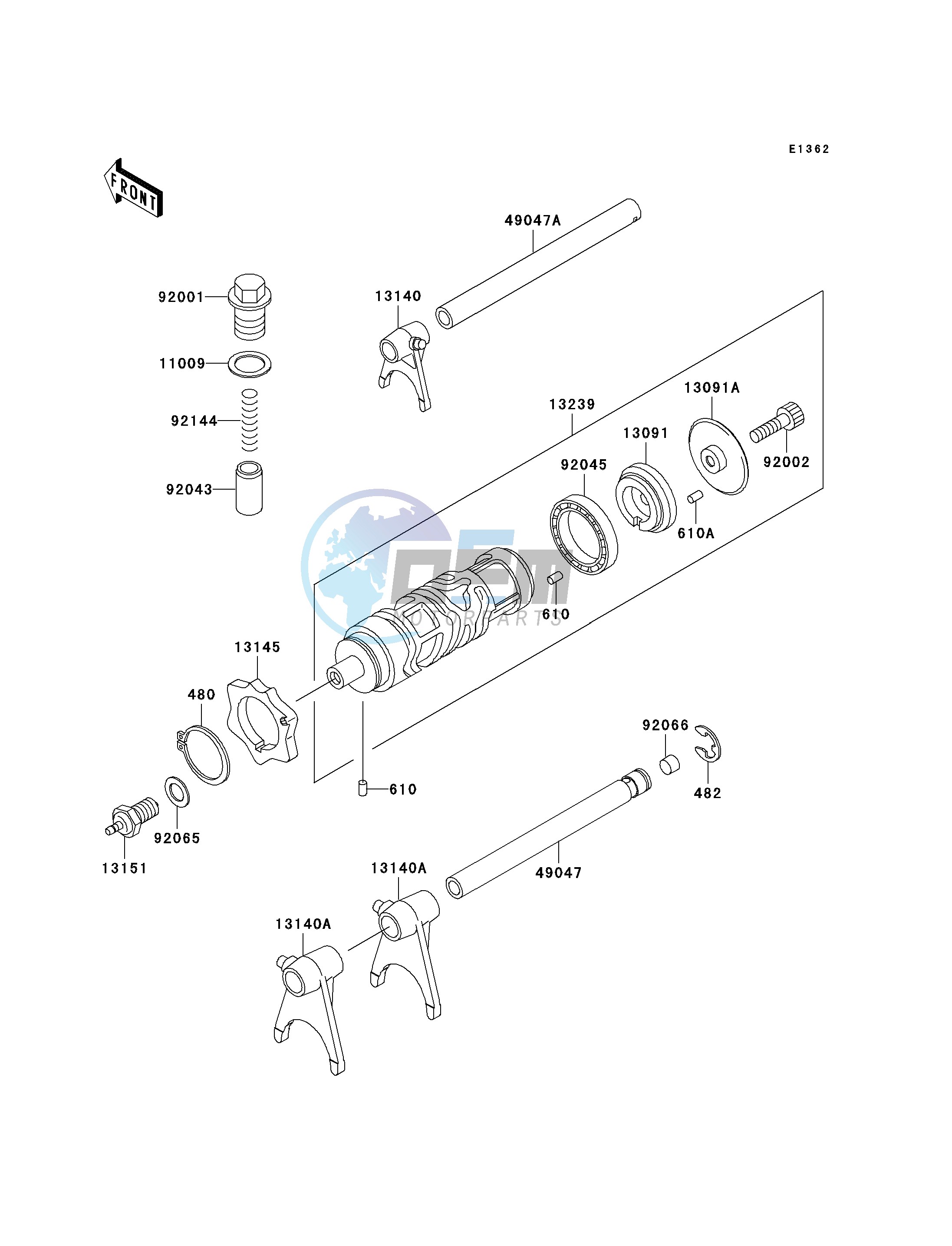 GEAR CHANGE DRUM_SHIFT FORK-- S- -