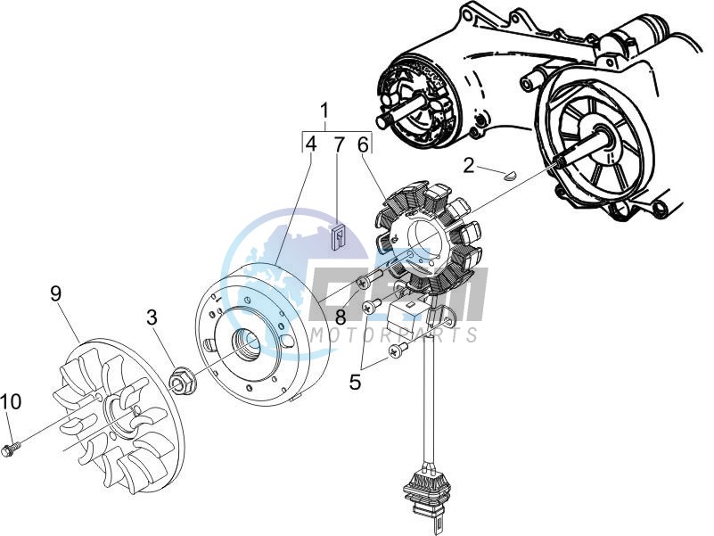 Flywheel magneto