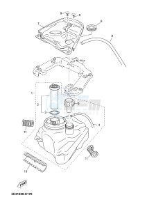 YN50FU NEO'S 4 UBS (2ACH) drawing FUEL TANK