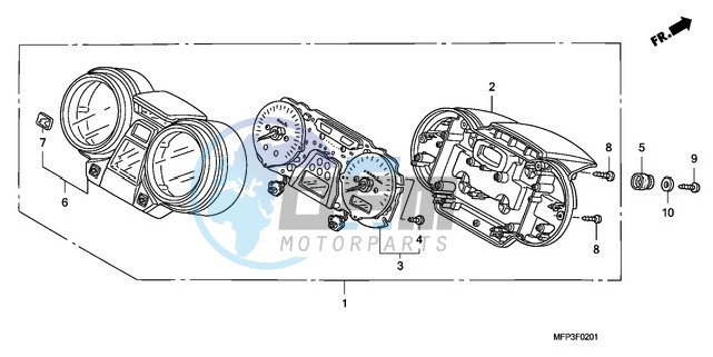 METER (CB1300S/CB1300SA)