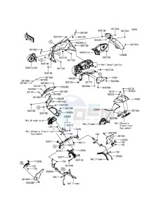 1400GTR ABS ZG1400EGF FR GB XX (EU ME A(FRICA) drawing Cowling(Upper)