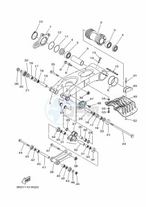 YFZ450R (BKDD) drawing REAR ARM