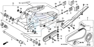 CBR600RR9 Europe Direct - (ED / SPC) drawing SWINGARM