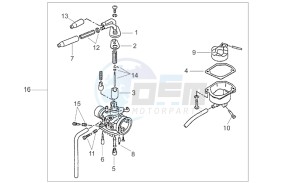 SR 50 Air (Vertical cylinder) drawing Carburettor