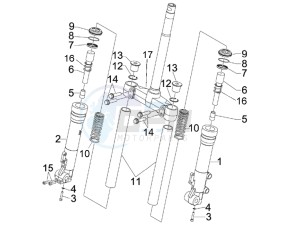 X Evo 250 Euro 3 drawing Fork's components (Kayaba)