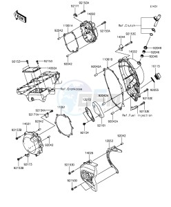 NINJA ZX-10R ABS ZX1000SGFB XX (EU ME A(FRICA) drawing Engine Cover(s)