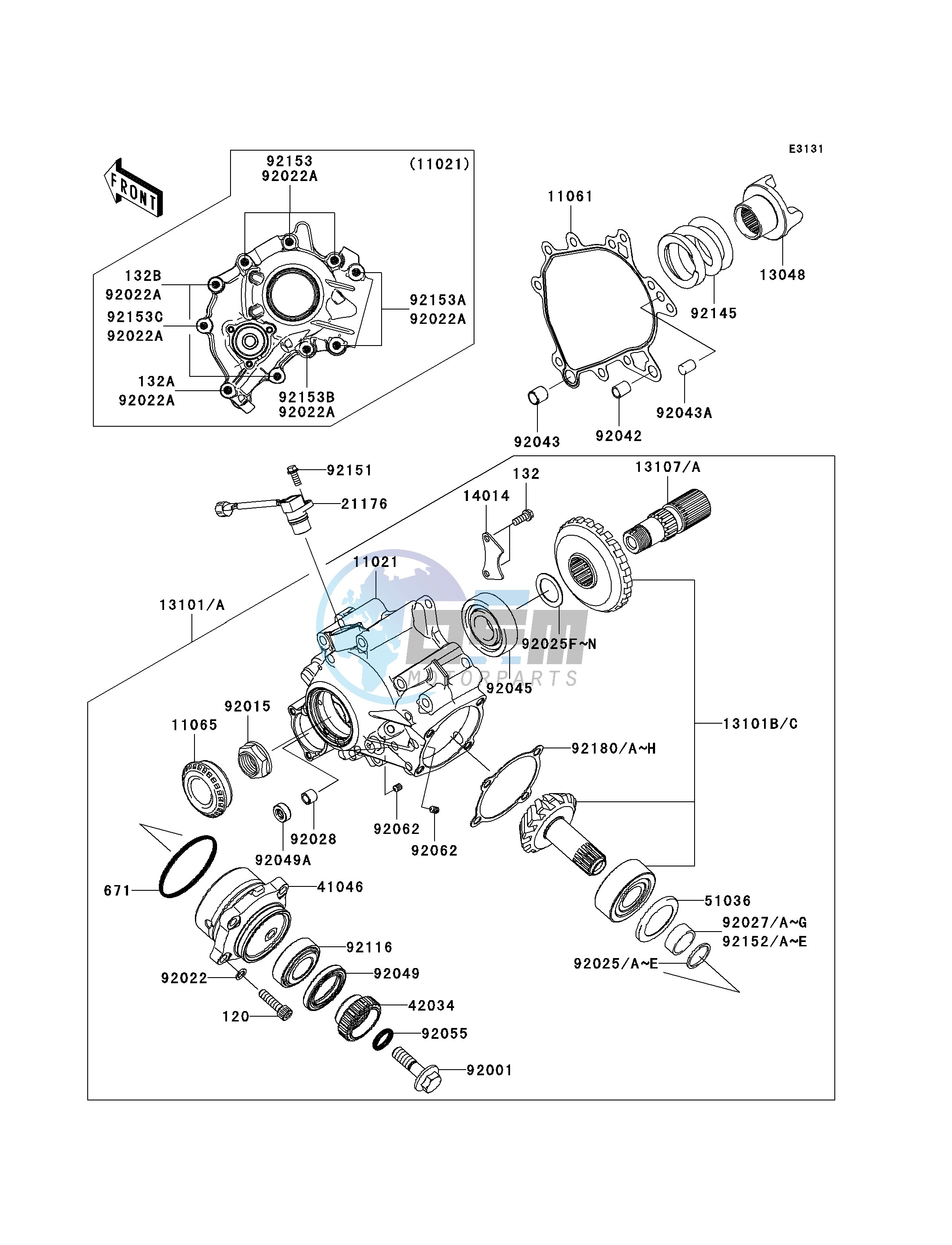 FRONT BEVEL GEAR