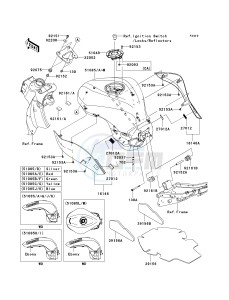 ZX 600 P [NINJA ZX-6R] (7F-8FA) P7F drawing FUEL TANK