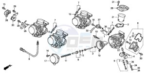 CBR600FR drawing CARBURETOR (COMPONENT PARTS)