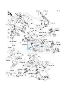 EX 650 C [NINJA 650R] (C9F) C9F drawing FOOTRESTS