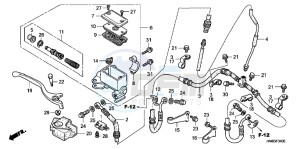 TRX250TEB drawing FR. BRAKE MASTER CYLINDER