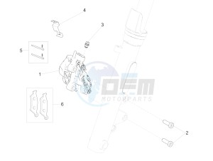 V9 Bobber 850 (APAC) drawing Front brake caliper