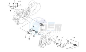 Scarabeo 50 4T 4V drawing Kick-start gear - starter motor