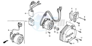 CR125R drawing LEFT CRANKCASE COVER