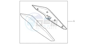 CBR125RWB CBR125RW E drawing REAR COWL SET