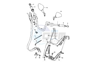 YP MAJESTY DX 250 drawing STEERING HANDLE -CABLE