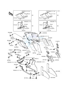 ZX 600 E [NINJA ZX-6] (E1-E3) [NINJA ZX-6] drawing COWLING LOWERS -- ZX600-E1- -