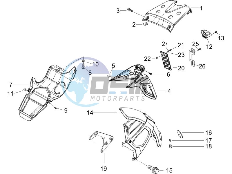 Rear cover - Splash guard