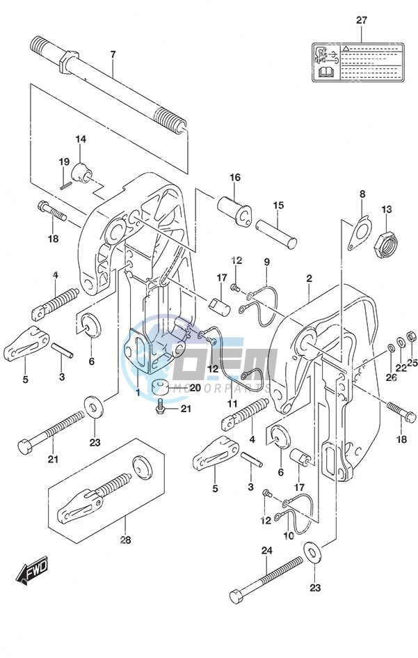 Clamp Bracket w/Power Tilt