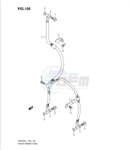 SV650/S drawing FRONT BRAKE HOSE (SV650SUL1 E24)