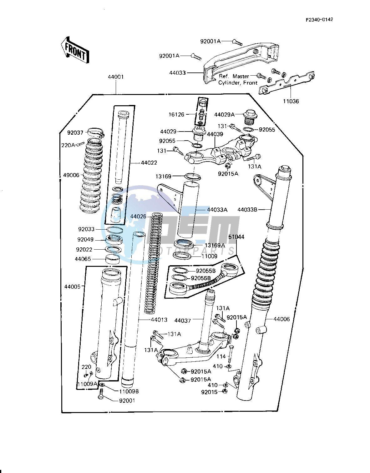 FRONT FORK -- KZ1100-D2- -