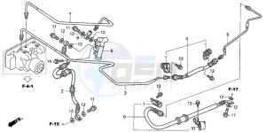 NSS250 JAZZ drawing REAR BRAKE PIPE (NSS250A)