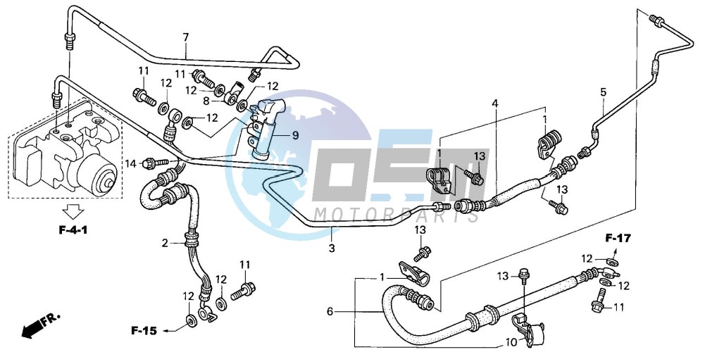 REAR BRAKE PIPE (NSS250A)