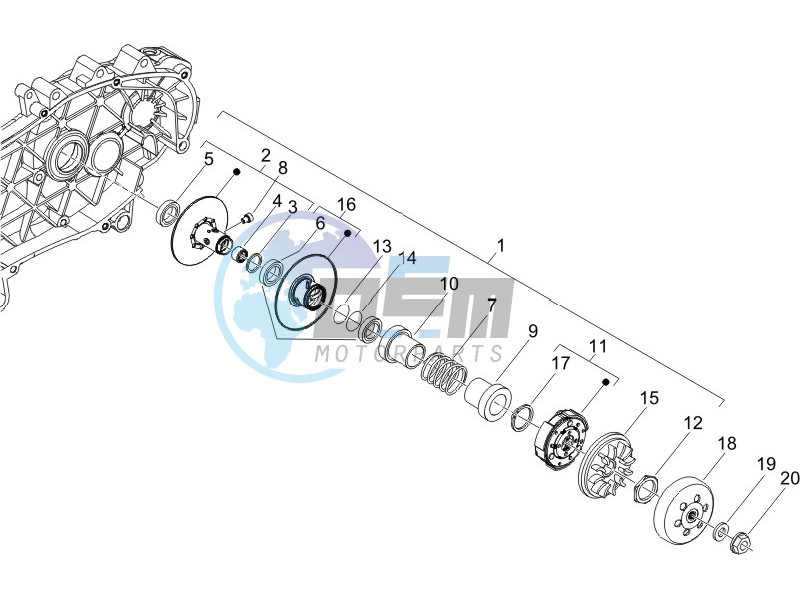 Driven pulley