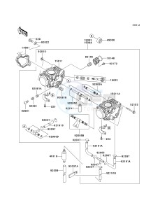 KVF 650 E [BRUTE FORCE 650 4X4 HARDWOODS GREEN HD] (E6F-E9F) E7F drawing CARBURETOR -- E6F_E7F- --- CN- -