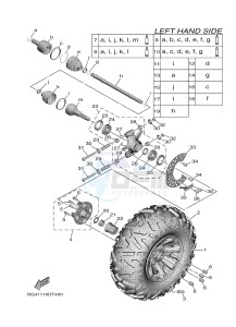 YXF850ES YXF85WPSJ WOLVERINE X (BG4A) drawing REAR WHEEL