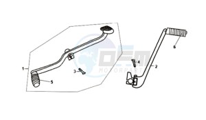 XS125-K drawing SHIFT LEVER - KICK STARTER