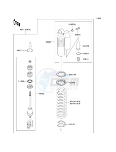 KX 100 A [KX100 MONSTER ENERGY] (A6F - A9FA) D9FA drawing SHOCK ABSORBER-- S- -