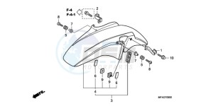 CBF1000SA Europe Direct - (ED / ABS) drawing FRONT FENDER