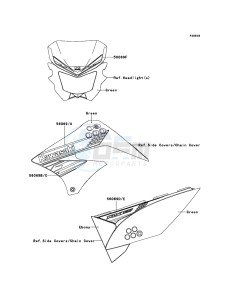 KLX125 KLX125CCF XX (EU ME A(FRICA) drawing Decals(Green)