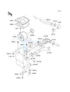 KAF 620 A [MULE 2510 4X4] (A1-A5) [MULE 2510 4X4] drawing AIR CLEANER