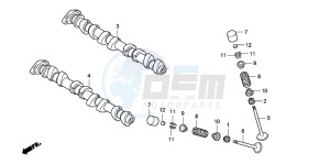 CBF1000 drawing CAMSHAFT/VALVE