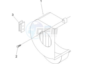 Fly 50 2t drawing Flywheel magneto cover - Oil filter