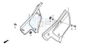 XR200R drawing SIDE COVER