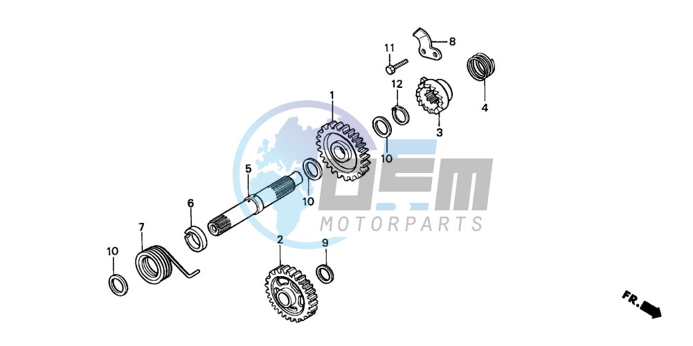 KICK STARTER SPINDLE