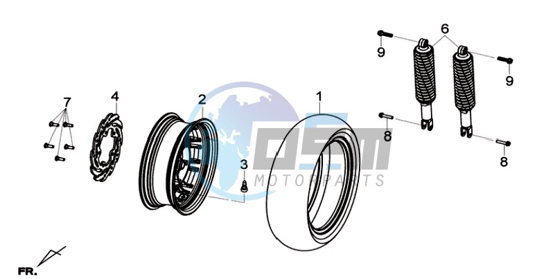 REAR WHEEL - REAR SHOCK ABSORBERS