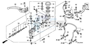 CBR1000RAA Europe Direct - (ED / ABS HRC) drawing FR. BRAKE MASTER CYLINDER (CBR1000RA)