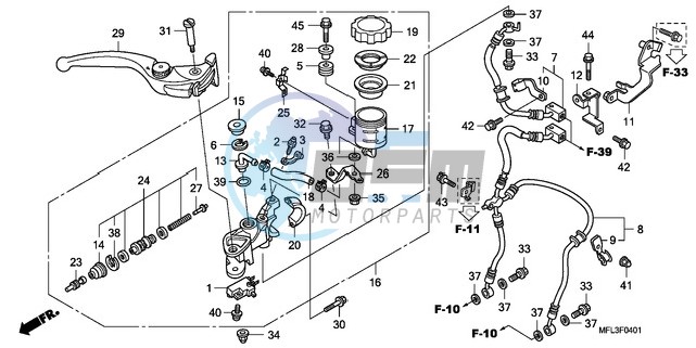 FR. BRAKE MASTER CYLINDER (CBR1000RA)