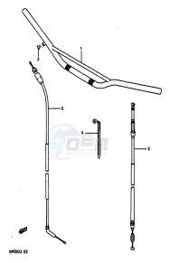 RM250 1988 drawing HANDLEBAR