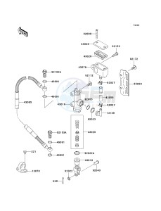 KLX 250 H [KLX250S] (H6F-H7F) H6F drawing REAR MASTER CYLINDER