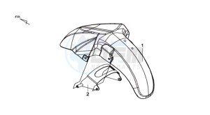 MAXSYM 400 I drawing FRONT FENDER