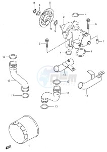 GSX600F (E28) Katana drawing OIL PUMP